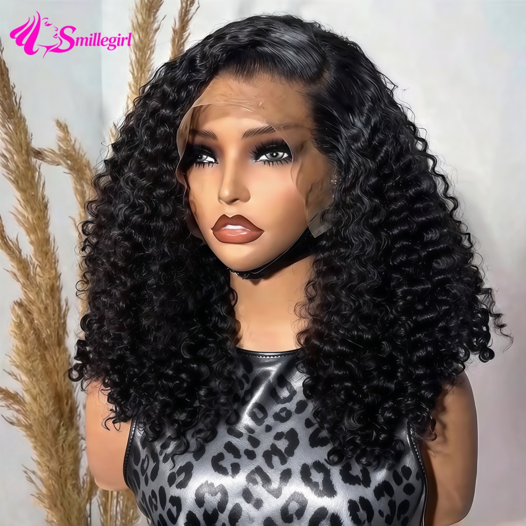 Pre Parted 13X4 Lace Front Bob Wig - Krótka, kręcona peruka typu bob, gęstość