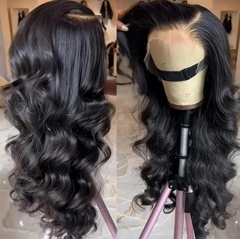 Hd Lace Frontal Wig Human Hair Pre Plucked - Naturalna, czarna peruka z naturalnych włosów,