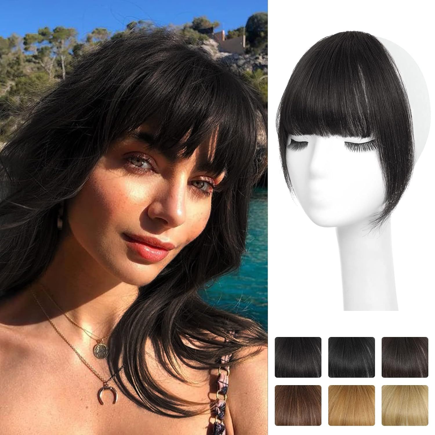 Doczepiane grzywki z prawdziwy – Seamless Clip In Hair Extensions Human Hair recenzja i cena