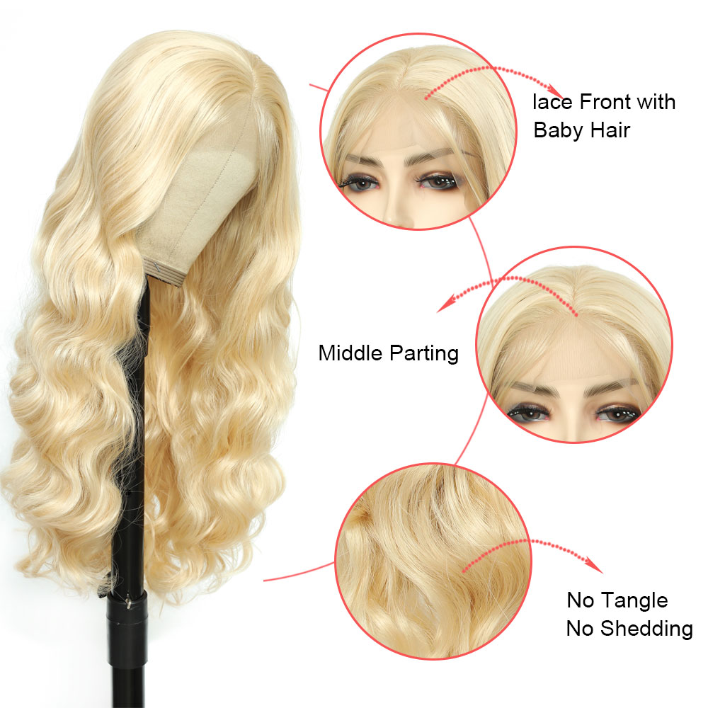 Ciało fala syntetyczna koronka – 613 Blonde Body Wave Lace Front Wig recenzja i cena