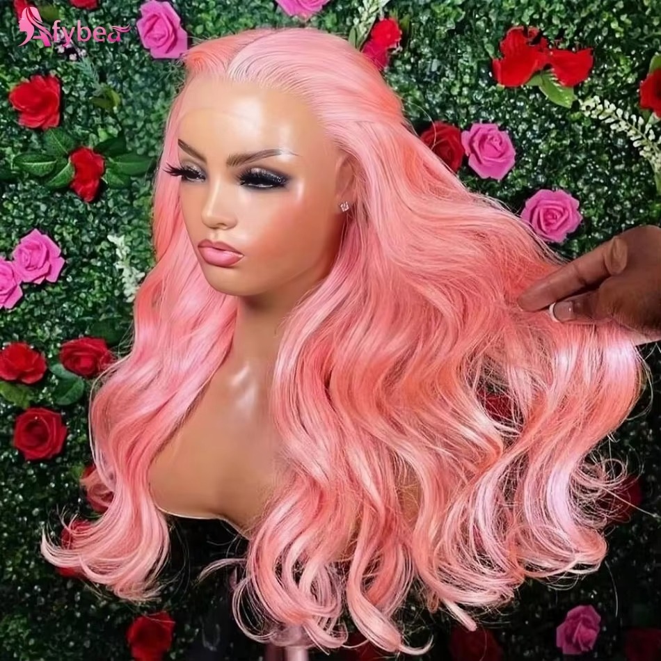 Kręcona, różowa peruka z synte – Pre Parted 13X4 Lace Front Bob Wig recenzja i cena