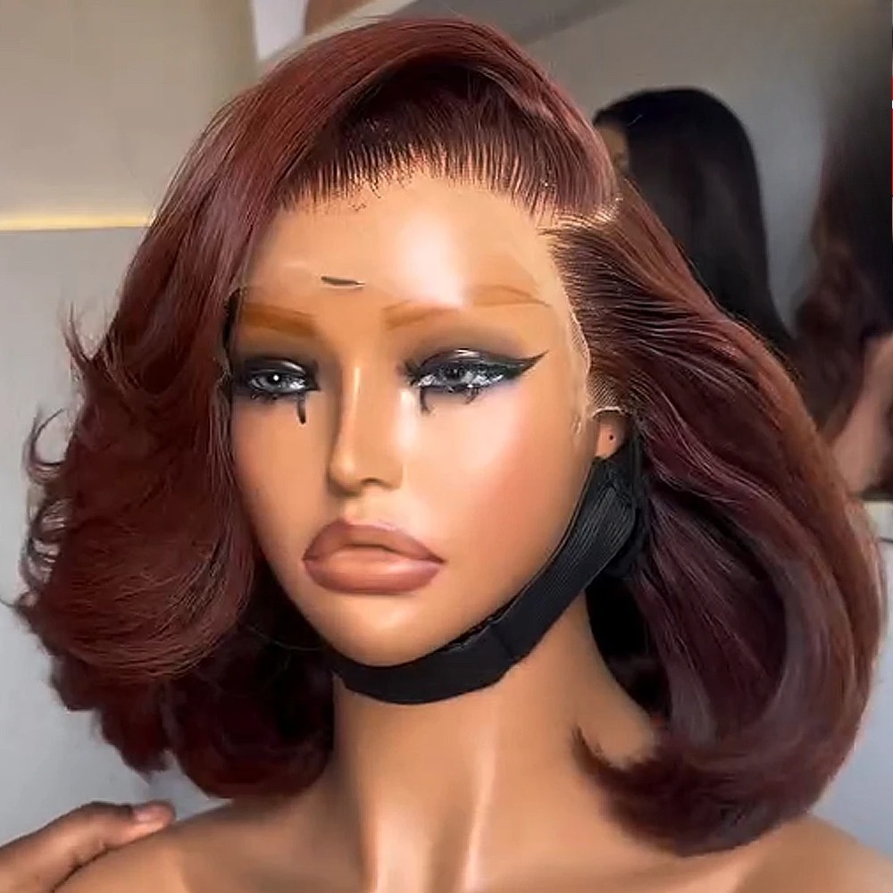 Peruka syntetyczna Bob Reddish – Pre Parted 13X4 Lace Front Bob Wig recenzja i cena
