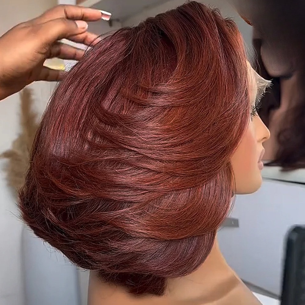 Peruka syntetyczna Bob Reddish – Pre Parted 13X4 Lace Front Bob Wig recenzja i cena