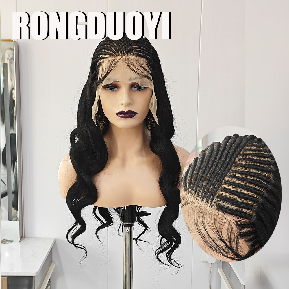 RONGDUOYI Czarna Peruka Syntet – Synthetic Braided Wigs For Black Women recenzja i cena