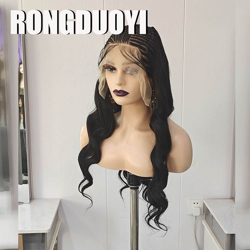 RONGDUOYI Czarna Peruka Syntet – Synthetic Braided Wigs For Black Women recenzja i cena