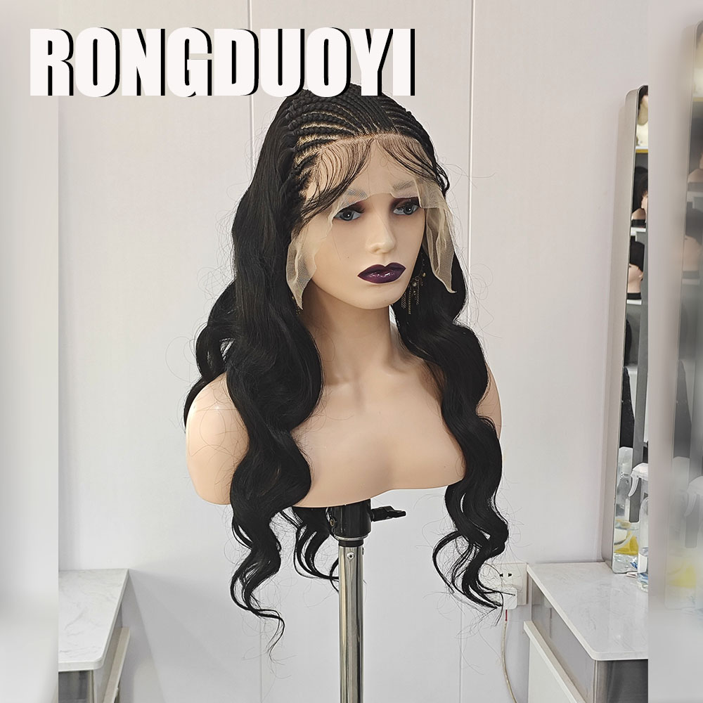 RONGDUOYI Czarna Peruka Syntet – Synthetic Braided Wigs For Black Women recenzja i cena