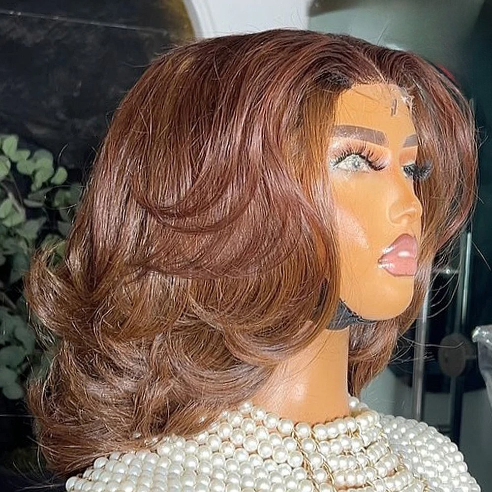BOb Brown 13x4 HD Syntetyczna  – Pre Parted 13X4 Lace Front Bob Wig recenzja i cena